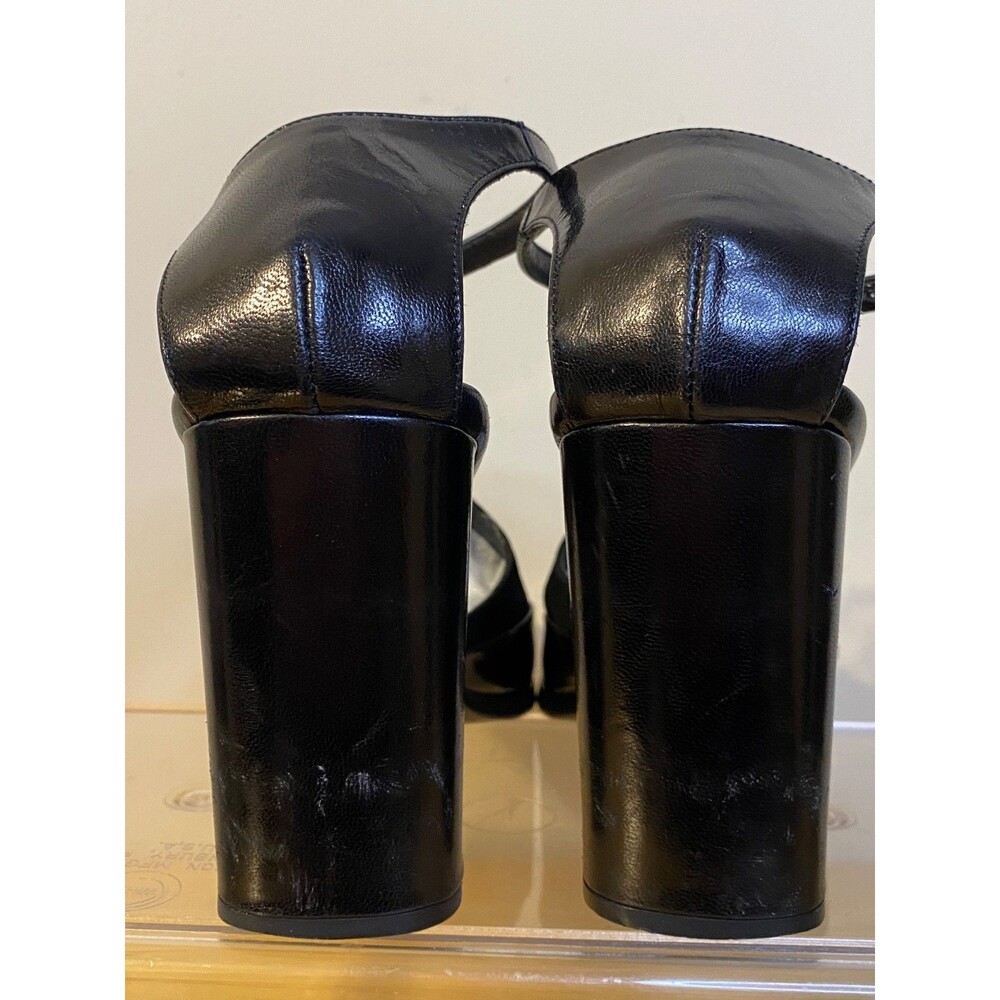 CALVIN KLEIN WOMEN PATENT LEATHER SUEDE HEELS SHOES SIZE 8.5 - Picture 6 of 11